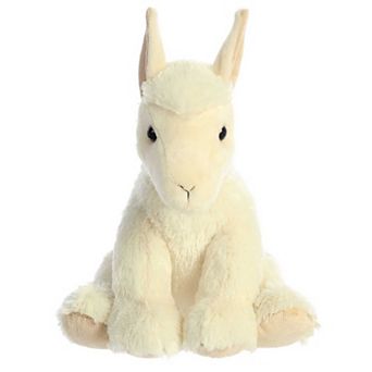Aurora Large White 14" Llama Cuddly Stuffed Animal