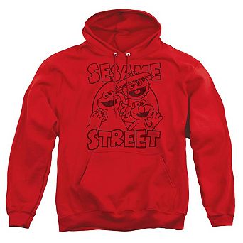 Sesame Street Group Crunch Adult Pull Over Hoodie
