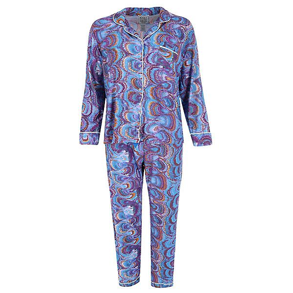The Peacock Silk Pajama Set-Sage main image 1