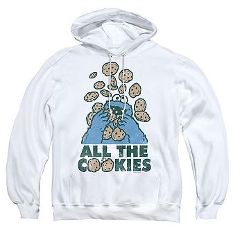 Sesame Street All The Cookies Adult Pull Over Hoodie