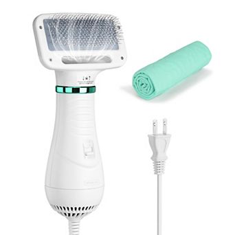 2 in 1 Pet Hair Dryer Blower Slicker Brush Portable Dog Cat Grooming