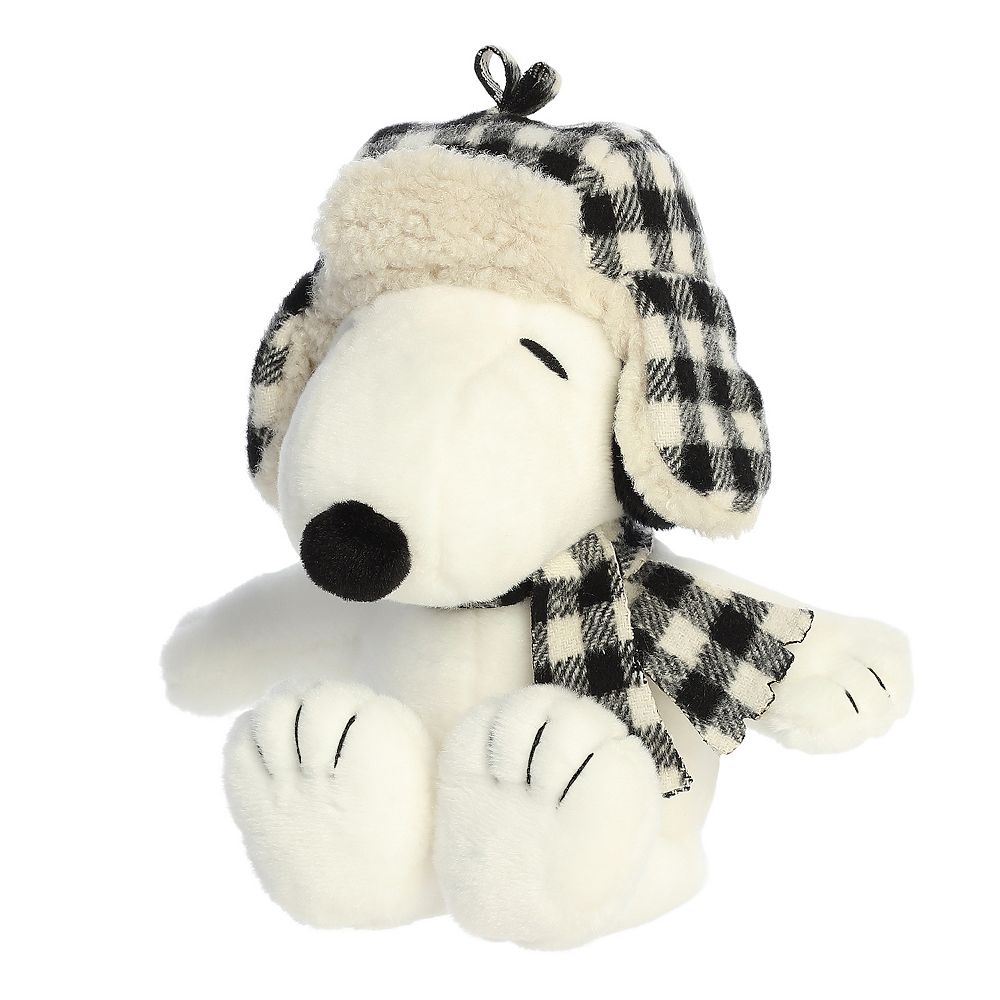 Aurora 10-in. Plush Snoopy with Black and Cream Hat and Scarf