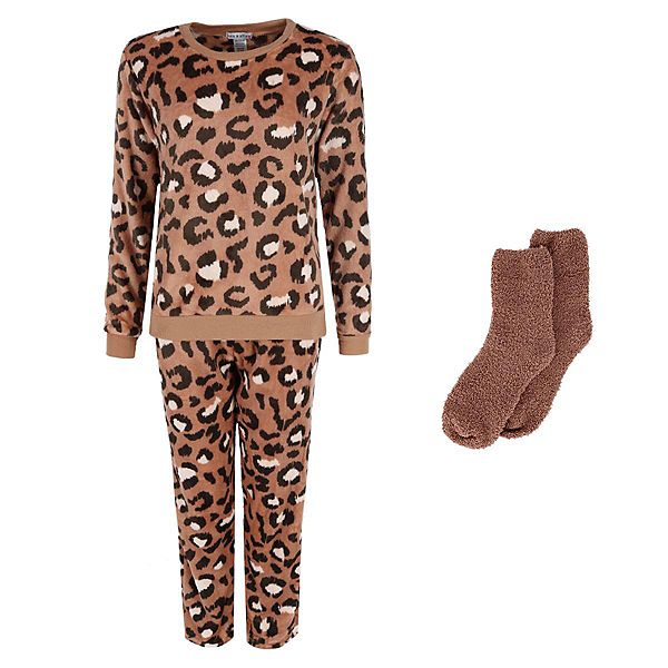 Leopard Print Pajama Set main image 1