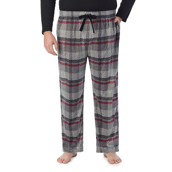 Big & Tall Cuddl Duds® Fleece Pajama Pant - Grey Plaid (3XL TALL)