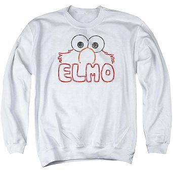 Sesame Street Elmo Letters Adult Crewneck Sweatshirt