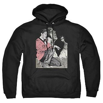 Elvis Presley Rock N Rollong Sleevemoke Adult Pull Over Hoodie
