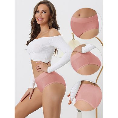 Women's Breathable Underwear Cotton Comfortable Stretch 3 Layers High Waist Panties