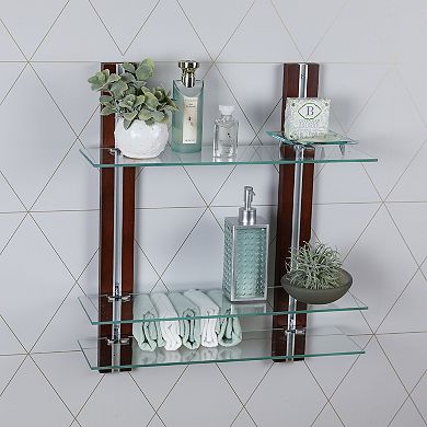 Old Bavaria Three Tier Adjustable Shelves On Wooden Bars
