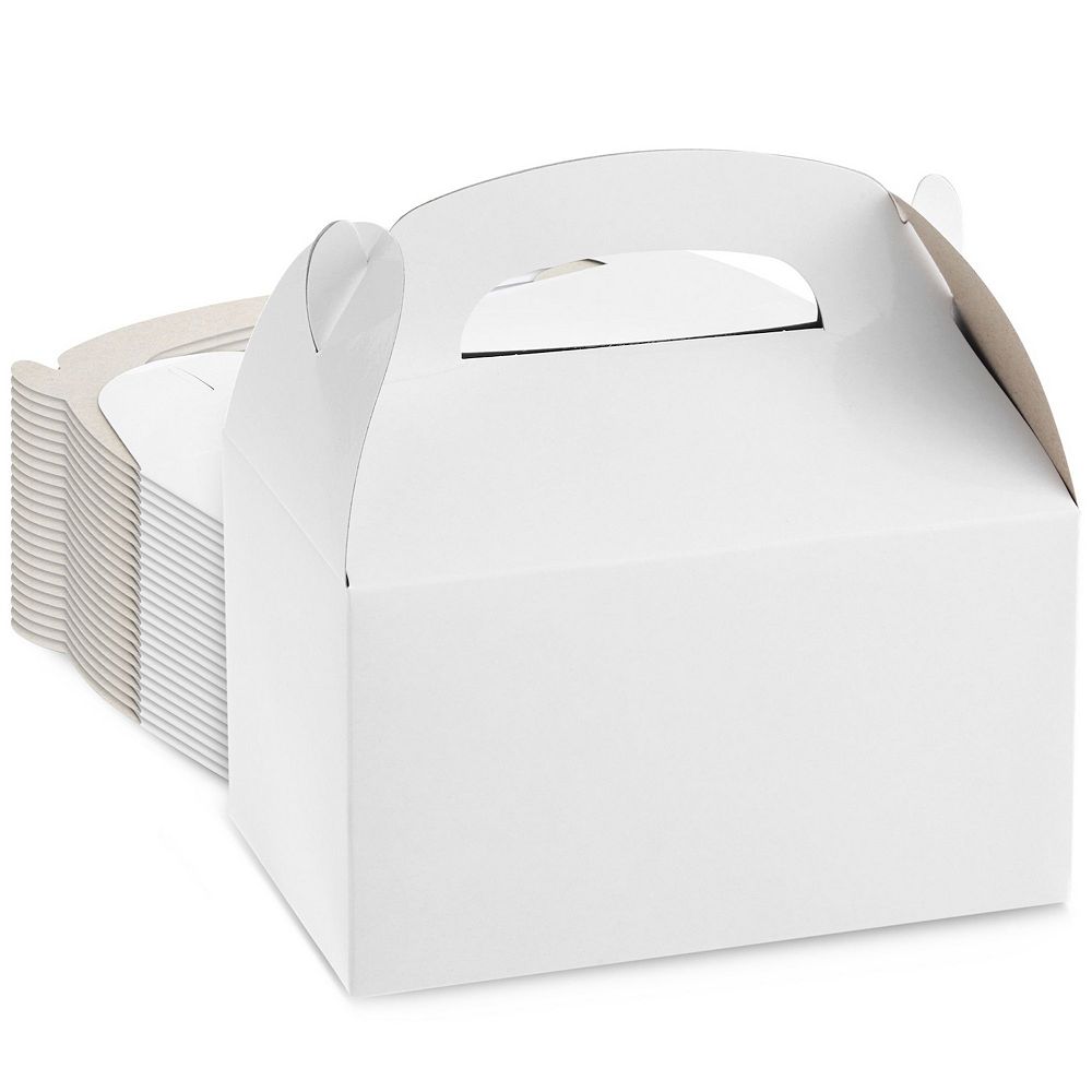 24-pack Treat Boxes Candy Gable Boxes For Party Favors (white, 6.2x3 ...