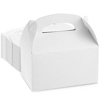 24-Pack Treat Boxes Candy for Party Favors (White, 9.75 x 7.0 x 1.88 In)