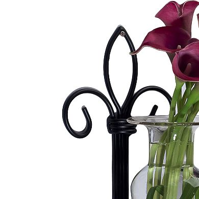 Amphora Vase On Fleur Lis Sconce