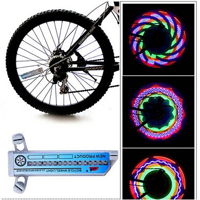 Colorful Rainbow 32 Led Wheel Signal Lights For Cycling Bikes