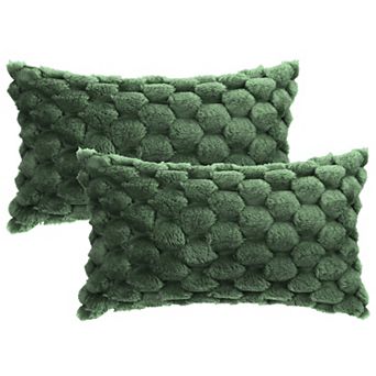 Pack Of 2 Soft Decorative Throw Pillow Covers Plush Cushion Pillowcase For Sofa 12" X 20"
