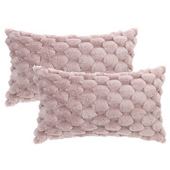 Pack Of 2 Soft Decorative Throw Pillow Covers Plush Cushion Pillowcase For Sofa 12" X 20"