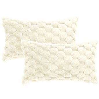 Pack Of 2 Soft Decorative Throw Pillow Covers Plush Cushion Pillowcase For Sofa 12" X 20"