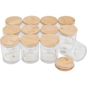 Pavelle 10 Oz. Glass Candle Jars With Lids, Candle Jars For Making Candles And Storage, 12 pc