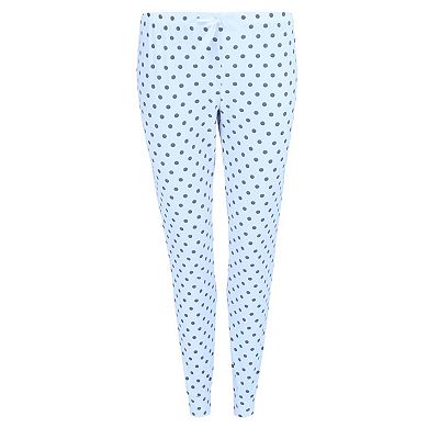 Women's Polka Dot Jogger And Henley Pajama Set