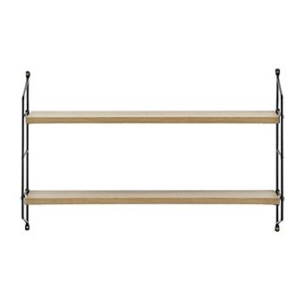 Severini Floating Bracket Farmhouse Two-tier Wall Shelf