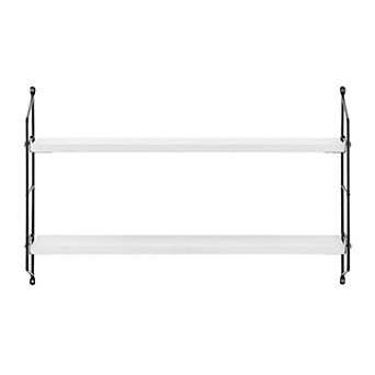 Severini Floating Bracket Farmhouse Two-tier Wall Shelf