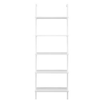 Everett 5 tier Open Display Stand Wall Mount Modern Metal Frame Ladder Shelf
