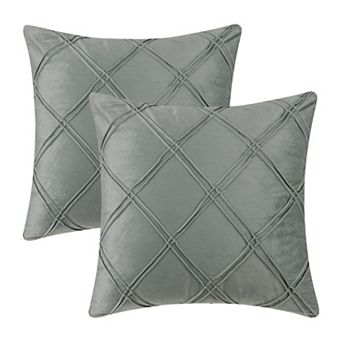 Throw Pillow Covers 2 Pack Solid Color Sofa Decorative Pillow Covers Pillowcases 18 x 18 Inch