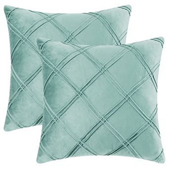 Throw Pillow Covers 2 Pack Solid Color Sofa Decorative Pillow Covers Pillowcases 18 x 18 Inch