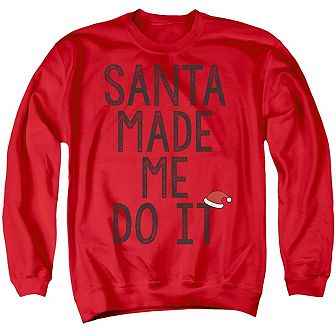 Santa Made Me Do It Christmas Unisex Adult Crewneck Sweatshirt Sweater