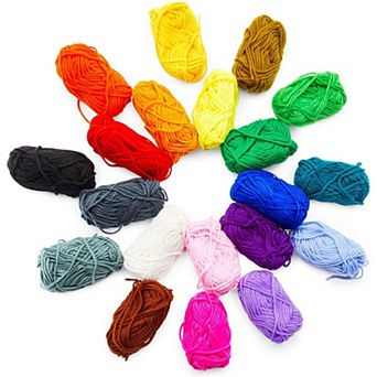 20 Pack Acrylic Yarn for Crocheting, Medium #4 Colorful Knitting Crafts 420 Yds