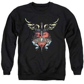 Bon Jovi Daggered Adult Crewneck Sweatshirt