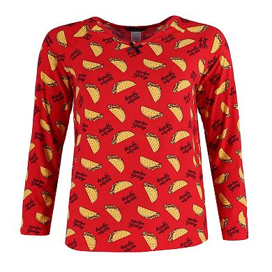 Women's Taco Print Pajama Set