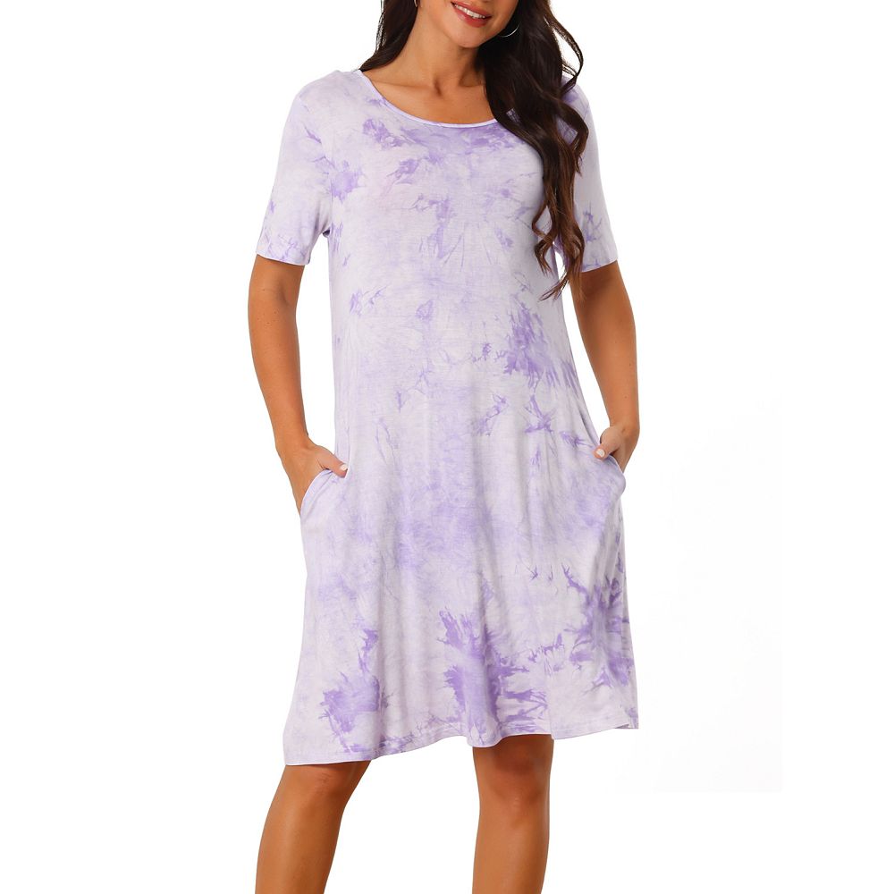 V-neck Tie-dye Loose Dress main image 1