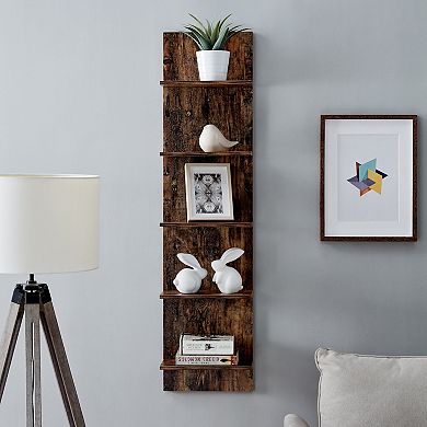 Five-tier Wide Column Wall Shelf