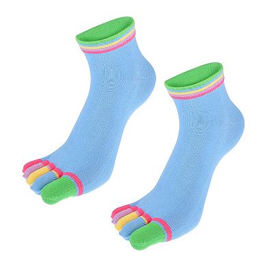 4 Pairs Full Finger Toe Socks Unisex Non Slip Sticky For Sport Exercise