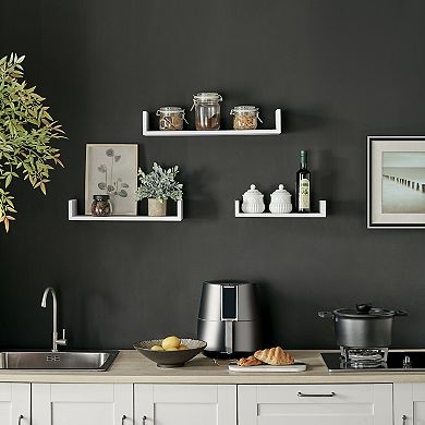 Aalto U-shaped Floating Wall Shelves - Set Of 3 Sizes
