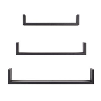 Aalto U-shaped Floating Wall Shelves - Set Of 3 Sizes
