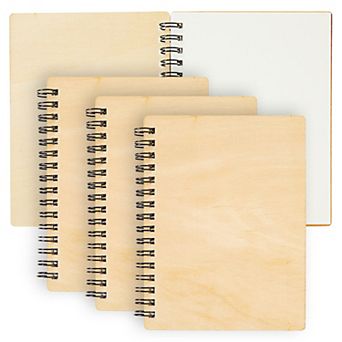 4 Pack Hard Cover A6 Spiral Journal,unruled Notebook, 20 Sheets Each,4.5x5.8 In