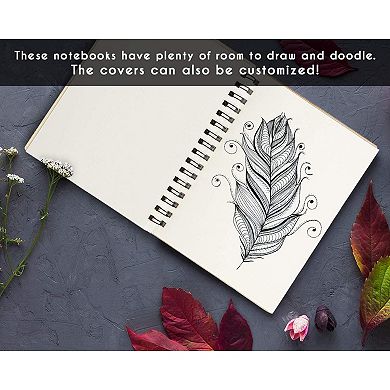 4 Pack Hard Cover A6 Spiral Journal,unruled Notebook, 20 Sheets Each,4.5x5.8 In