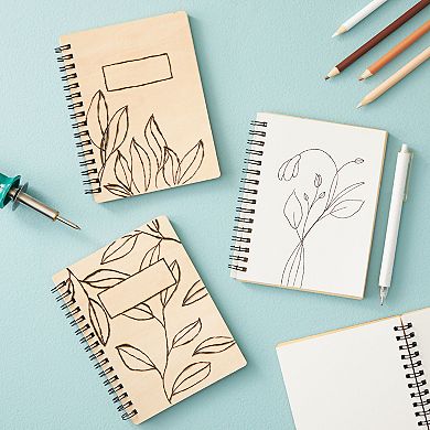 4 Pack Hard Cover A6 Spiral Journal,unruled Notebook, 20 Sheets Each,4.5x5.8 In