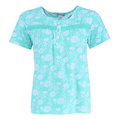 Women's Mint Floral Capri Set