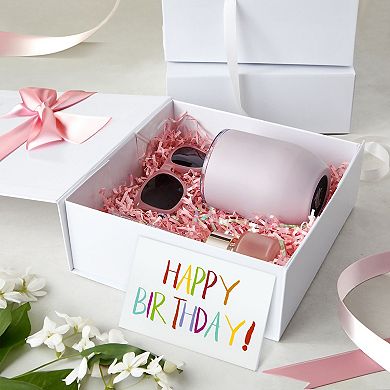 6 Pack Proposal Boxes, 9.5 X 9.5 X 3.5 Inch Glossy White Magnetic Gift Box