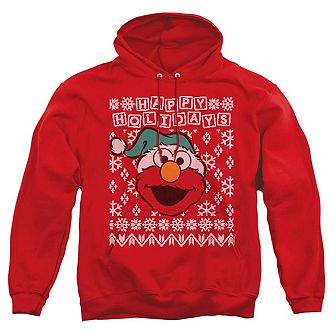 Sesame Street Elmo Ugly Christmas Adult Pull Over Hoodie