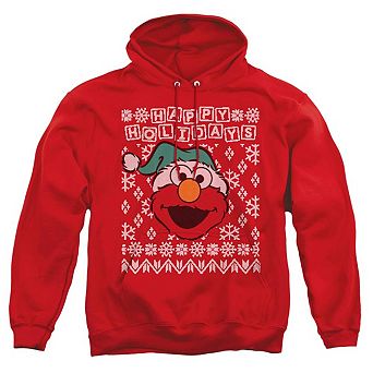 Sesame Street Elmo Ugly Christmas Adult Pull Over Hoodie