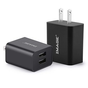 2 pc Usb Travel Charger Adapter With Dual Port For Most Usb Equipment