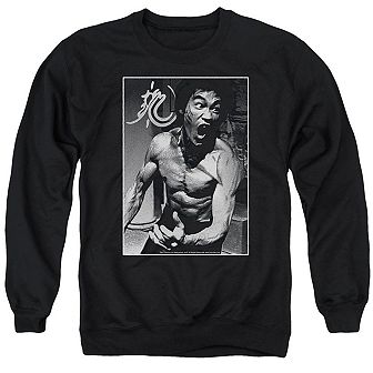 Bruce Lee Focused Rage Adult Crewneck Sweatshirt