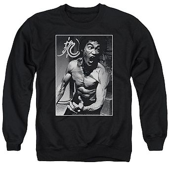 Bruce Lee Focused Rage Adult Crewneck Sweatshirt
