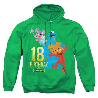 Sesame Street 18th Birthday Adult Pull Over Hoodie