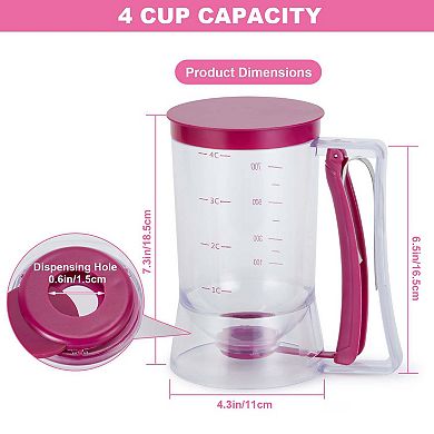 Cup Cake Batter Dispenser For Pancakes Waffles Cupcakes Other Desserts