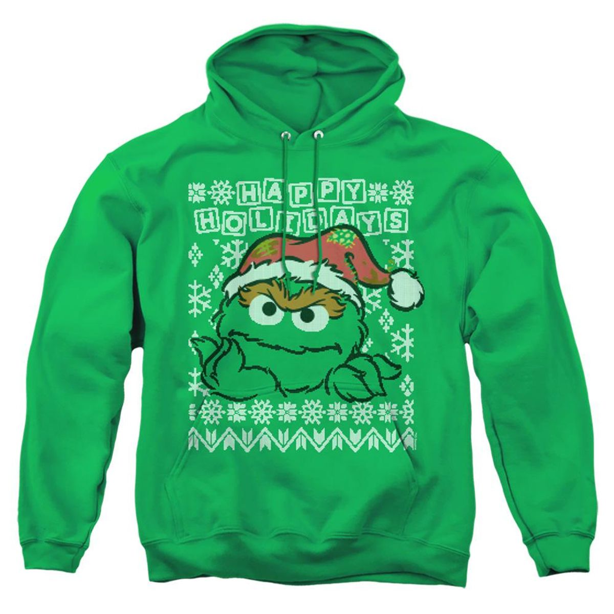 Sweat à Capuche Enfant Sesame Street – Oscar Le Grogneux (Oscar Grouch) – Vert, Taille M, Occasion (sans Cordon)