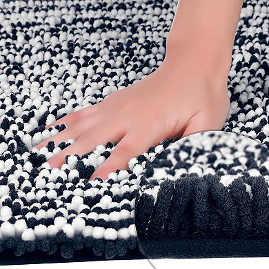 Extra Thick Absorbent Bath Rug Non-slip Bath Carpet Bathtub Mat Bathroom Floor