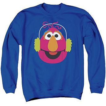 Sesame Street Christmas Nutcracker Telly Monster Adult Crewneck Sweatshirt